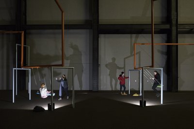 One Two Three Swing! conceived for Hyundai Commission, Tate Modern Turbine Hall, 2017. Temporary Installation. Photo: Torben Eskerod