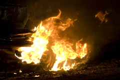 Burning Car, 2008, 9:30 min. Still image.