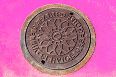 Superkilen, 2012. Urban park in Copenhagen. Manhole cover from Paris. Red Square. Commissioned by City of Copenhagen and RealDania. Developed in close collaboration with Bjarke Ingels Group (BIG) and Topotek1.