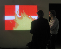 Rebranding Denmark, 2007. LED version installed at Art Basel. 