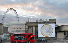 Euro, 2012. Installed for Waterloo Billboard Commission at Hayward Gallery, London, 2016. 