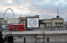 Euro, 2012. Installed for Waterloo Billboard Commission at Hayward Gallery, London, 2016. 