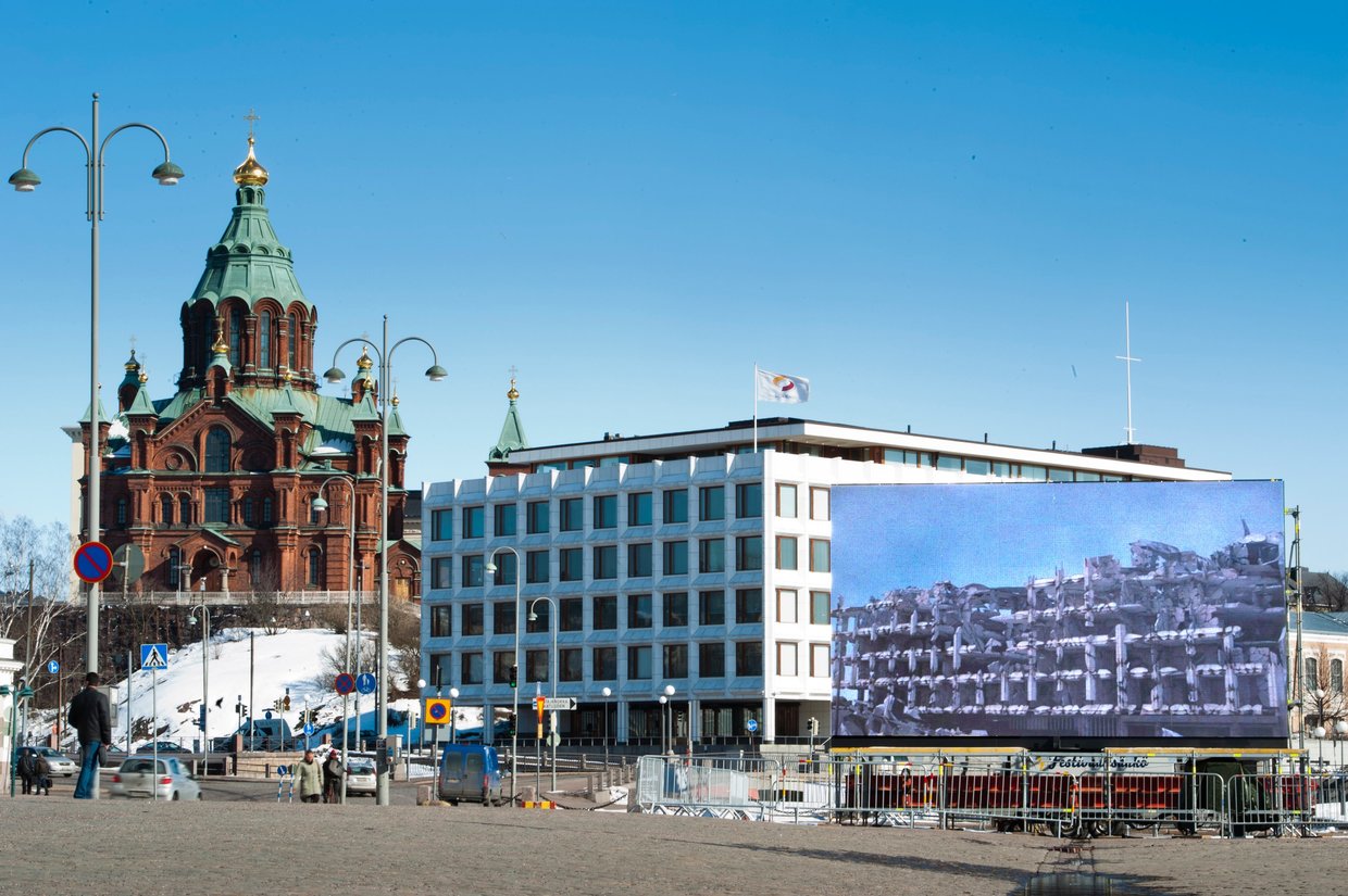 Modern Times Forever Stora Enso Building Helsinki MODERN TIMES FOREVER (STORA ENSO BUILDING, HELSINKI) – SUPERFLEX