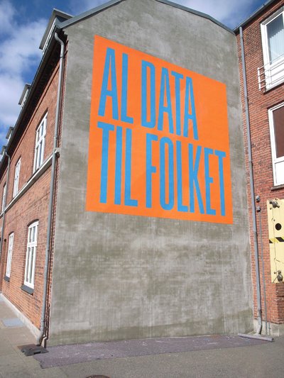 Danish version of All Data To The People, 2014 installed for Holbæk Art, Holbæk.