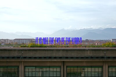 It Is Not The End Of The World installed at Pista 500, Turin, 2023.