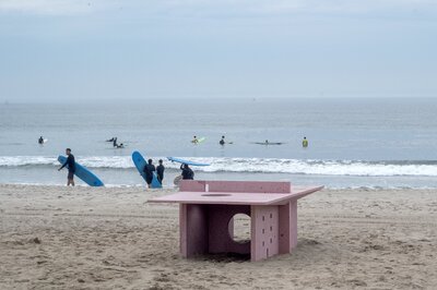 Fish Ping Pong, Rockaway Beach, New York.
Between Tides, Public Art Fund 2026