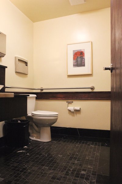 Power Toilets/JPMorgan Chase installed inside the Olympic Restaurant, New York City, 2011.