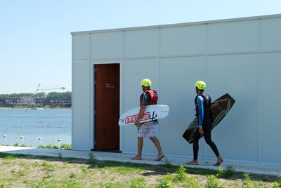 Power Toilets/UN installed at Park van Luna, Heerhugowaard, 2010. Outside view. 