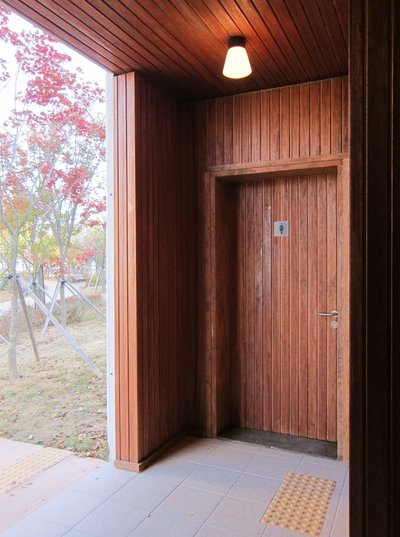 Power Toilets/UNESCO installed for Gwangju Folly Project, Gwangju, 2013. Outside view.